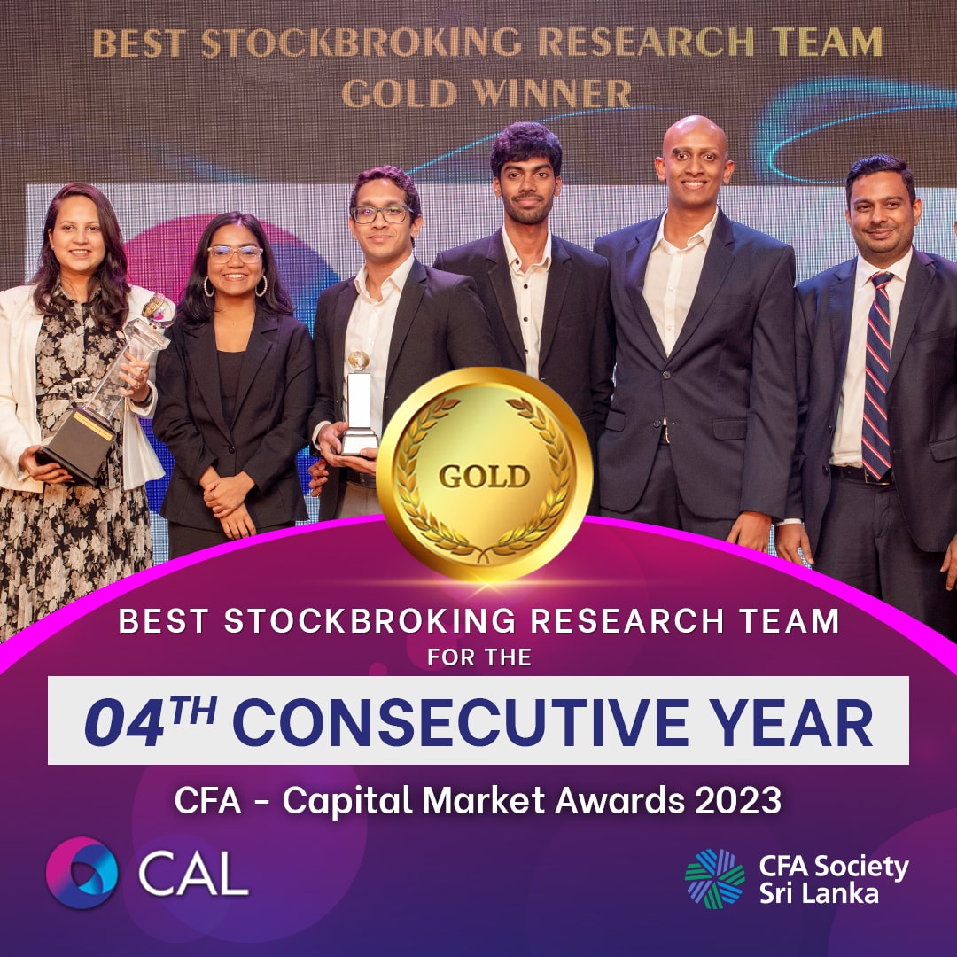 CAL Best Stockbroking Research Team at CFA Capital Market Awards 2023