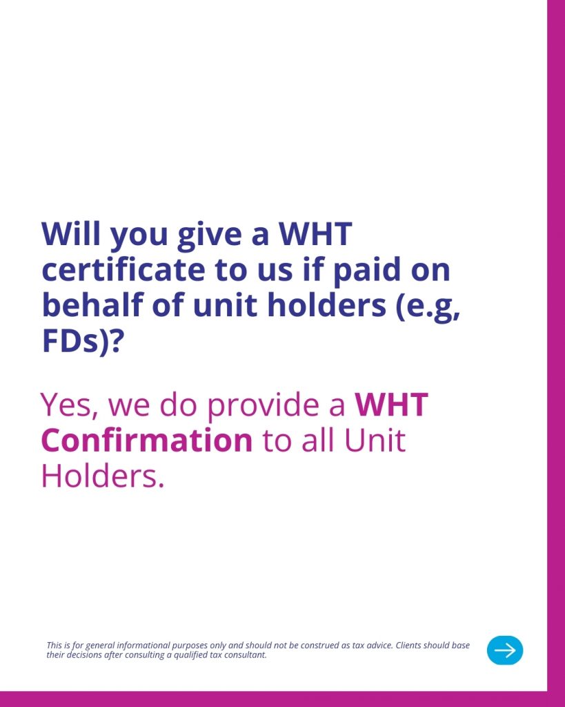 Unit Trust FAQ’s WHT Edition | CAL Sri Lanka - CAL